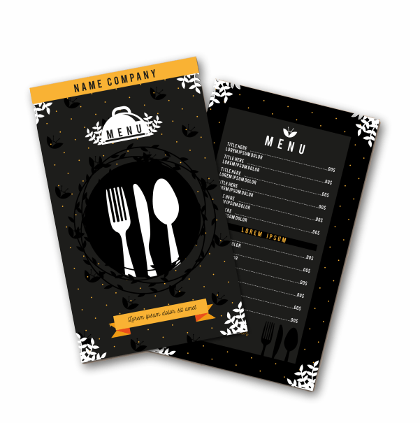 Cartas sencillas menú
