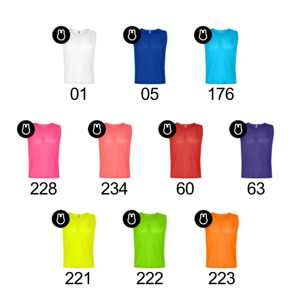 colores petos personalizados