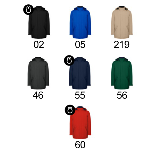 muchos colores de parkas