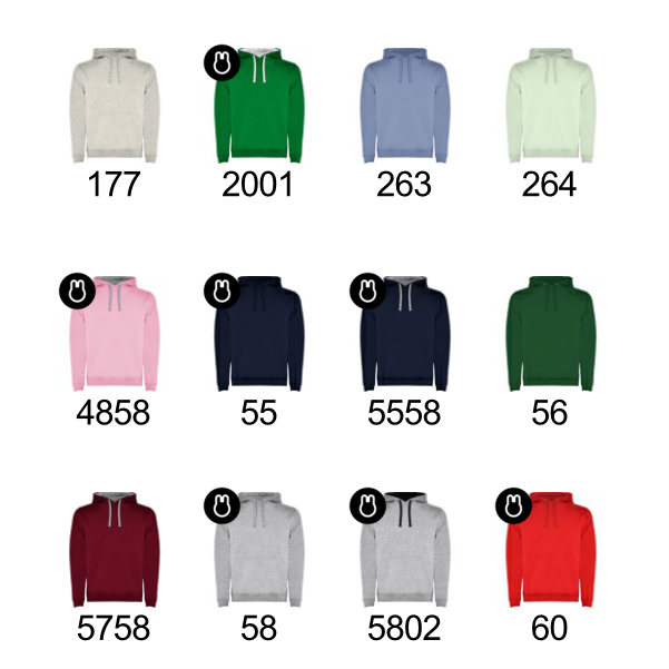 colores de sudaderas