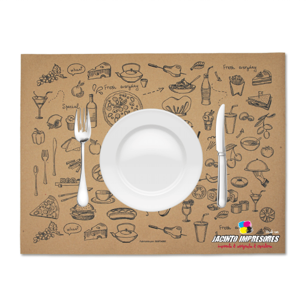 Manteles kraft personalizados