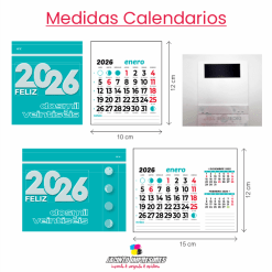 medidas calendario iman de nevera