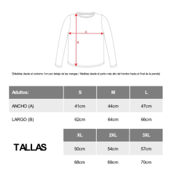 tallaje camisetas mujer