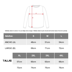 tallas colores camisetas técnicas
