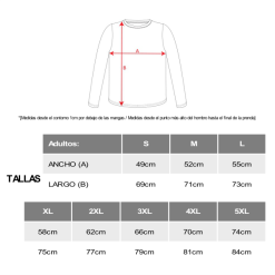 tallas camisetas premium