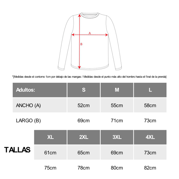 tabla tallas polares