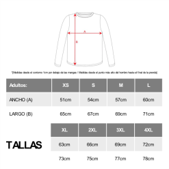 Tallaje de sudaderas personalizadas
