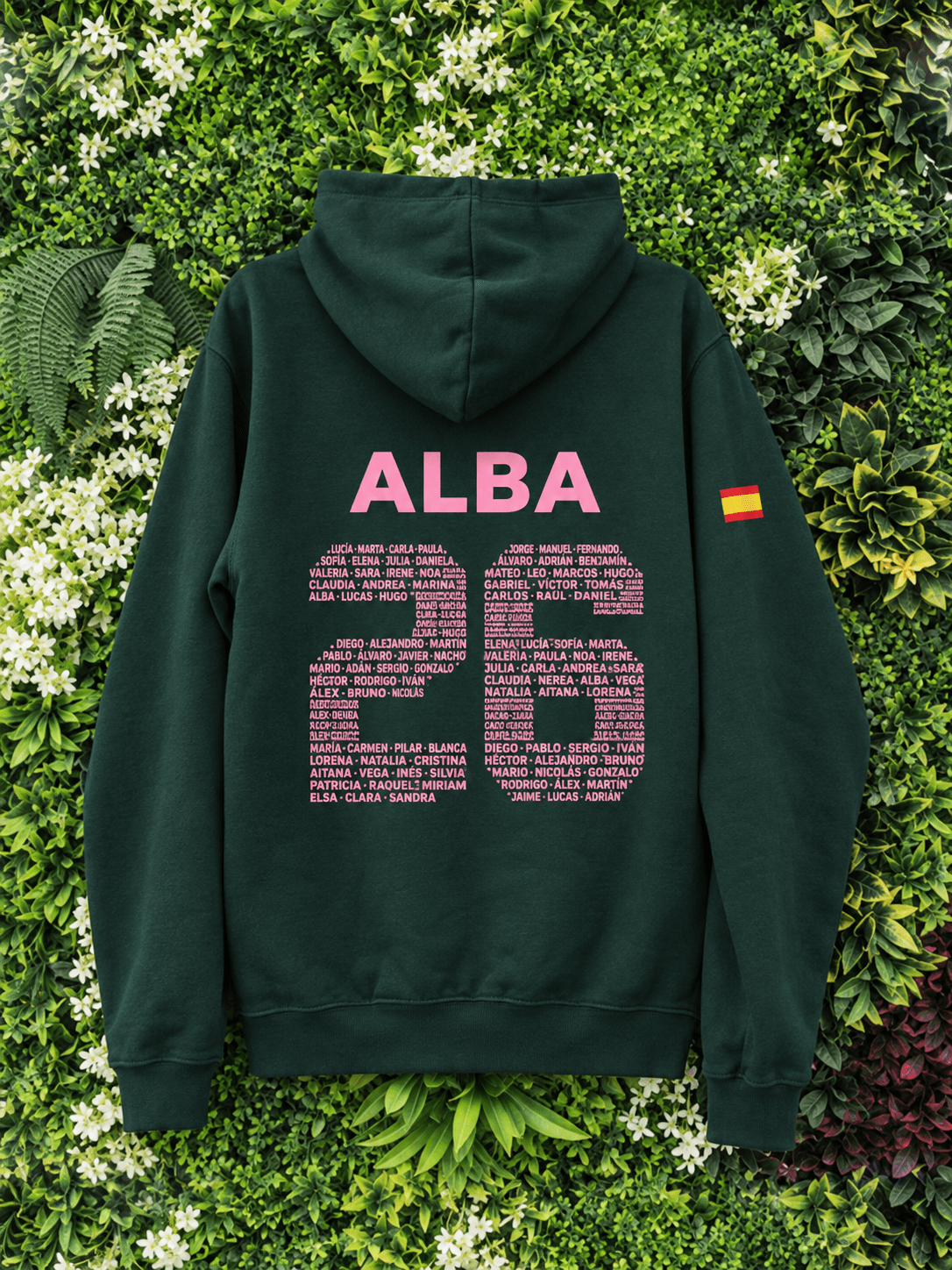 Sudadera promoción granate personalizada