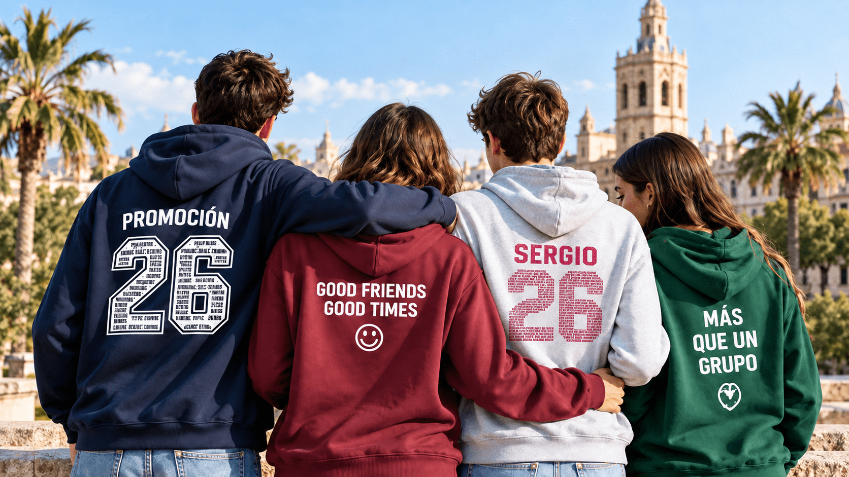 Sudaderas personalizadas para grupos en Valencia